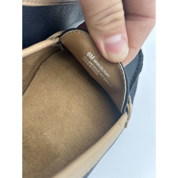 Aerosoles Manuscript Womens 6 Blue Tan Loafers Buckle Comfort Shoes - Picture 7 of 8